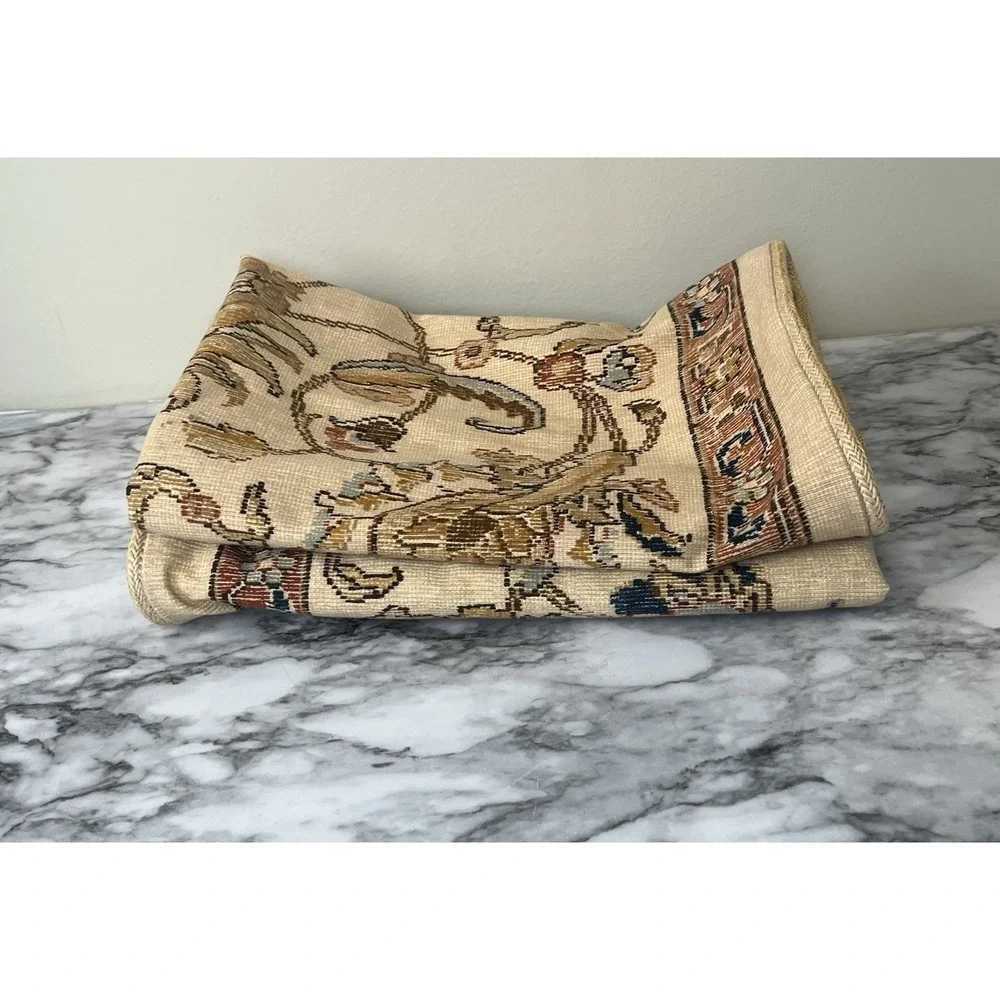 Lauren Ralph Lauren Northern Cape Tapestry Euro Pillow Shams Rope Edge Set (2)